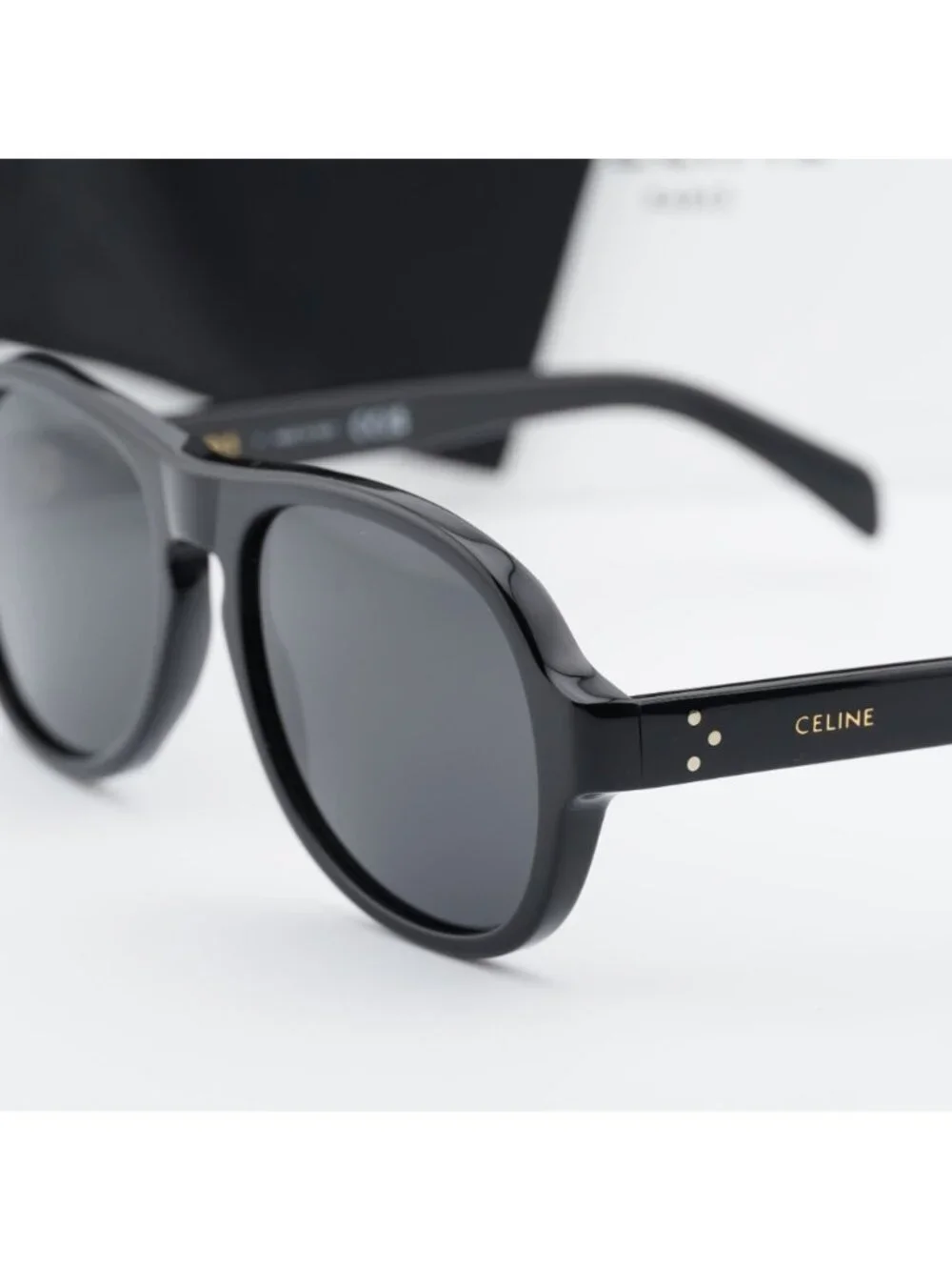 Celine CL40298I 01A Aviator Sunglasses - Black / Grey